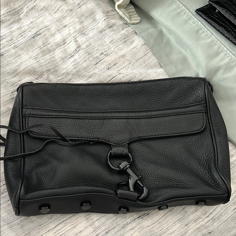 Rebecca Minkoff Black Crossbody Bag with Metal Clasp